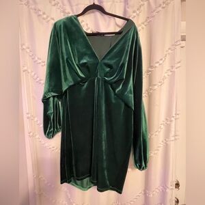 Beautiful green velvet dress
